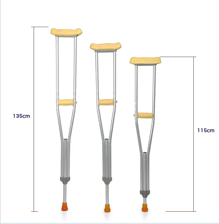 LIGHTWEIGHT ADJUSTABLE ALUMINUM ALLOY CRUTCHES